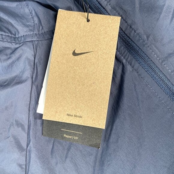 Nike Stride Repel UV Running Jacket Size Medium Men Thunder Blue HV4548-437 - Picture 8 of 9